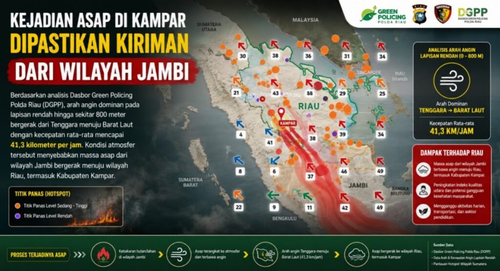 Asap di Kampar Dipastikan Merupakan Kiriman dari Wilayah Jambi