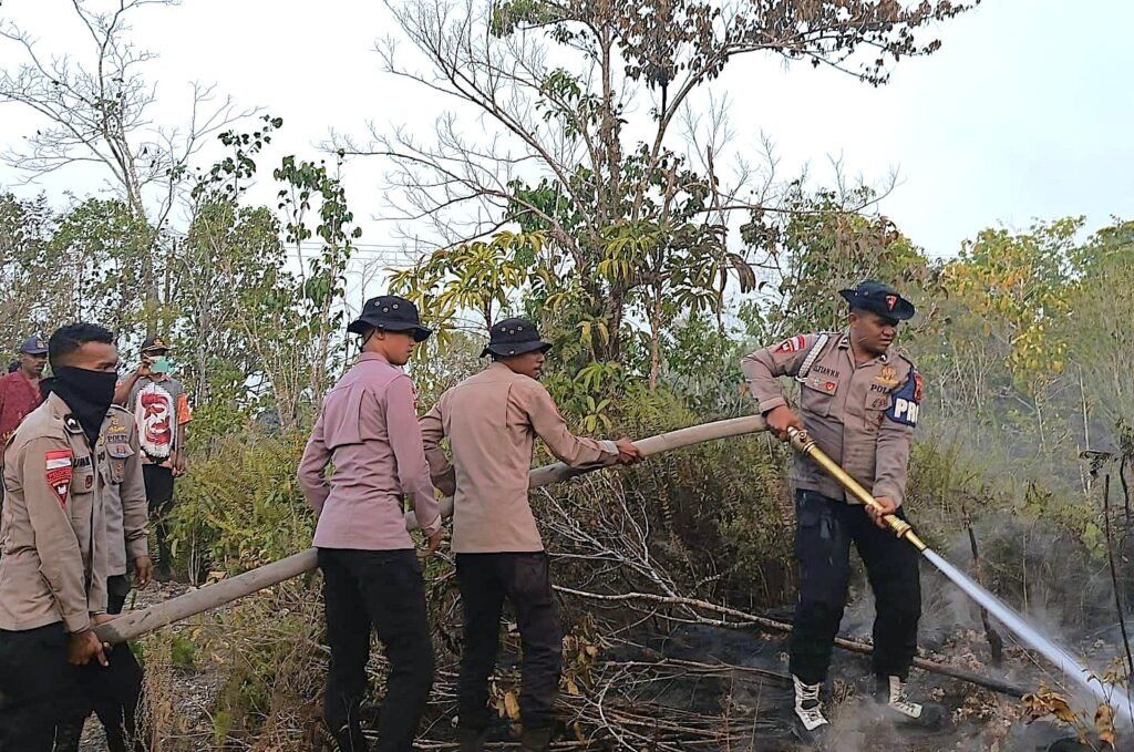 Penanganan Karhutla Hari Keenam, Brimob Kembali Turun Di Biak