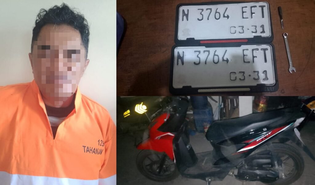 Atas perbuatannya, tersangka diproses dalam perkara pencurian dengan pemberatan (curanmor) sebagaimana laporan polisi LP/B/18/VIII/2026/SPKT/Polsek Lowokwaru/Polresta Malang Kota/Polda Jawa Timur, tanggal 15 Agustus 2026, dan dikenakan Pasal 477 KUHP.