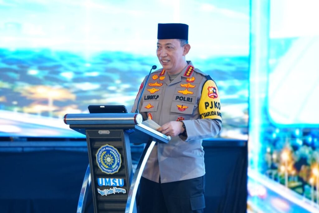 Kapolri Ajak Mahasiswa UMSU Kuasai Teknologi untuk Indonesia Emas 2045