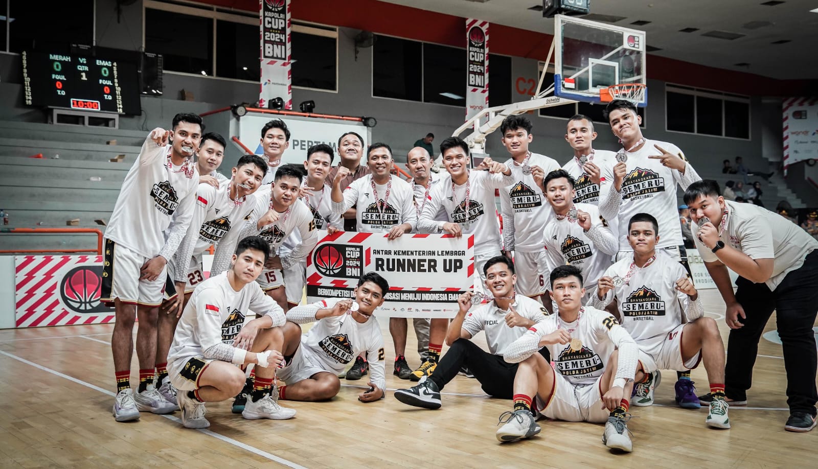 Tim Semeru Polda Jatim Jadi Runner Up Basketball Kapolri Cup 2024