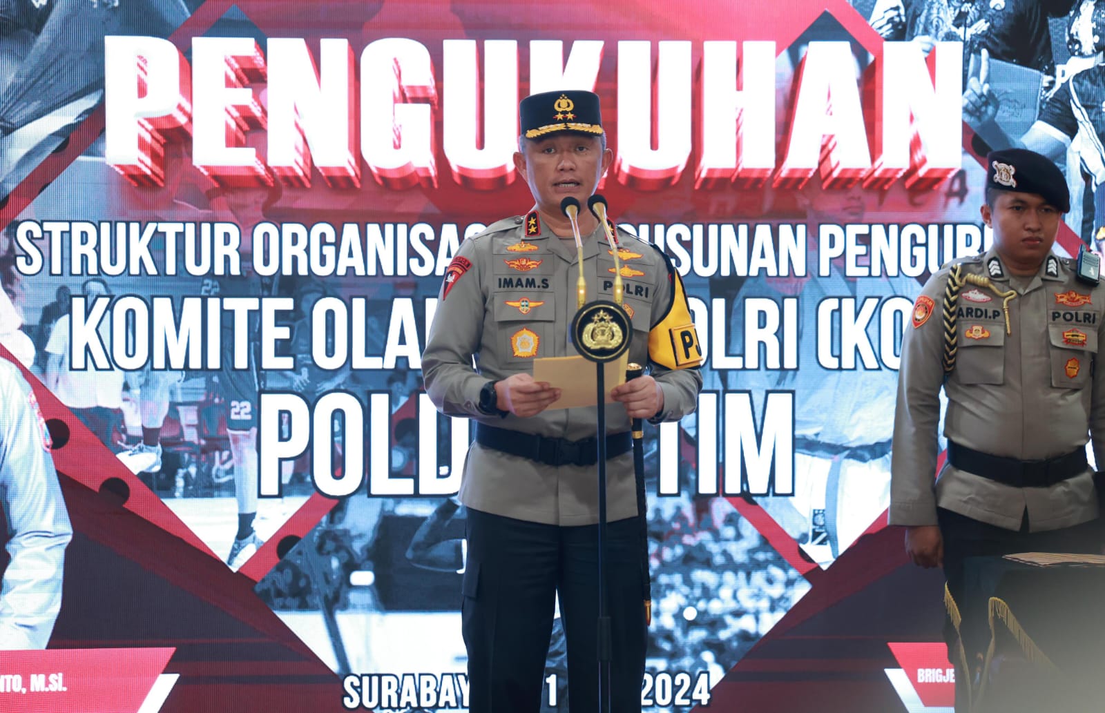 Kapolda Jatim Resmi Kukuhkan Komite Olahraga Polri