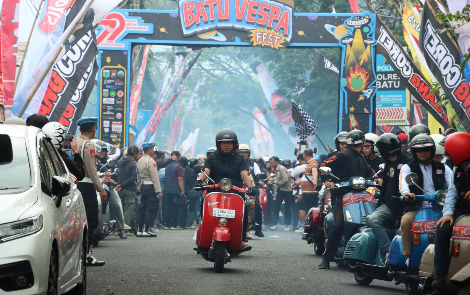 Hari Bhayangkara ke-79 Polres Batu Gelar Vespa Fest 2025 Dukung Industri Pariwisata