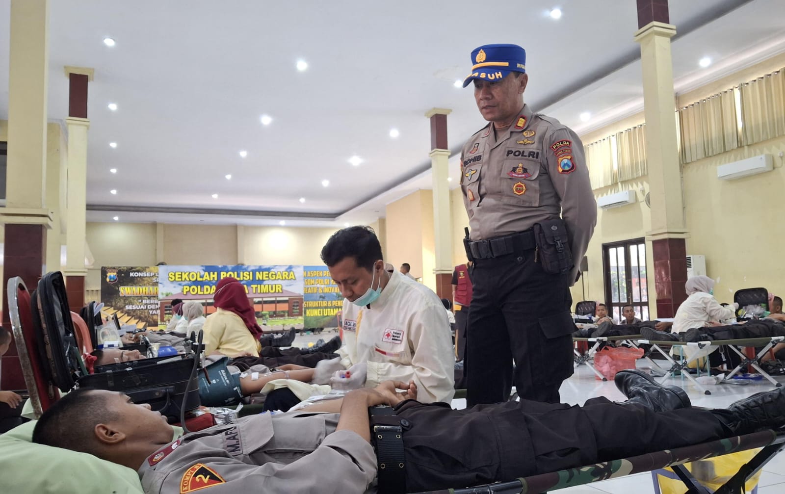 Misi Kemanusiaan SPN Polda Jatim Kumpulkan 170 Kantong Darah Wujudkan Program Kampus Sehat