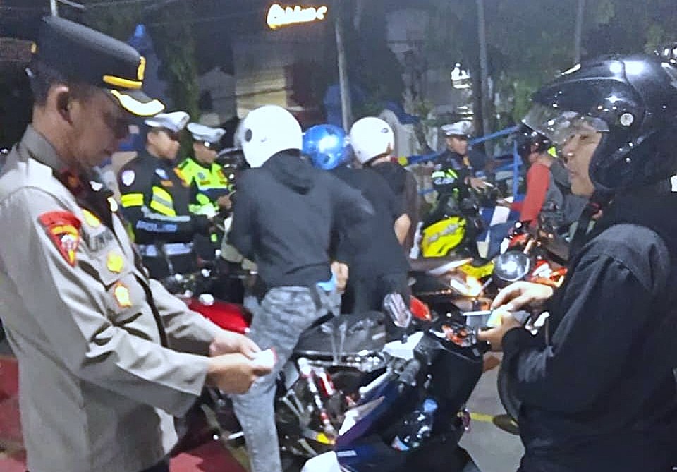 Gelar KRYD Polres Kediri Kota Amankan Ranmor Tidak Sesuai Spektek