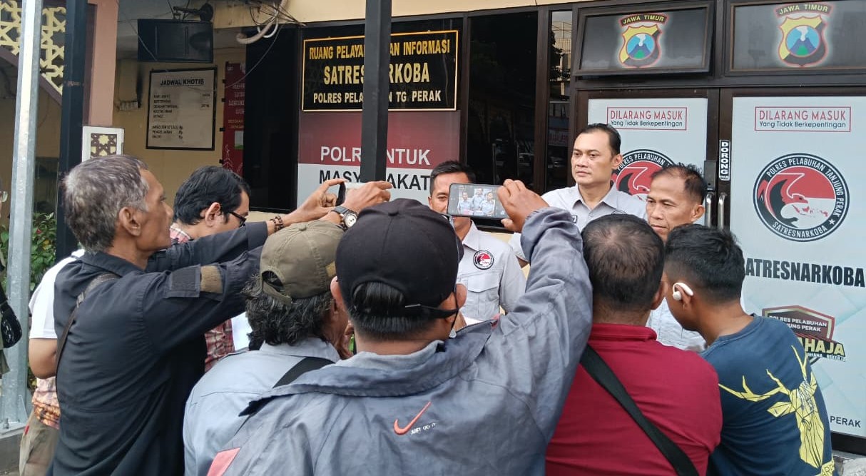 Polres Pelabuhan Tanjungperak Amankan Tersangka Pengedar Sabu di Surabaya