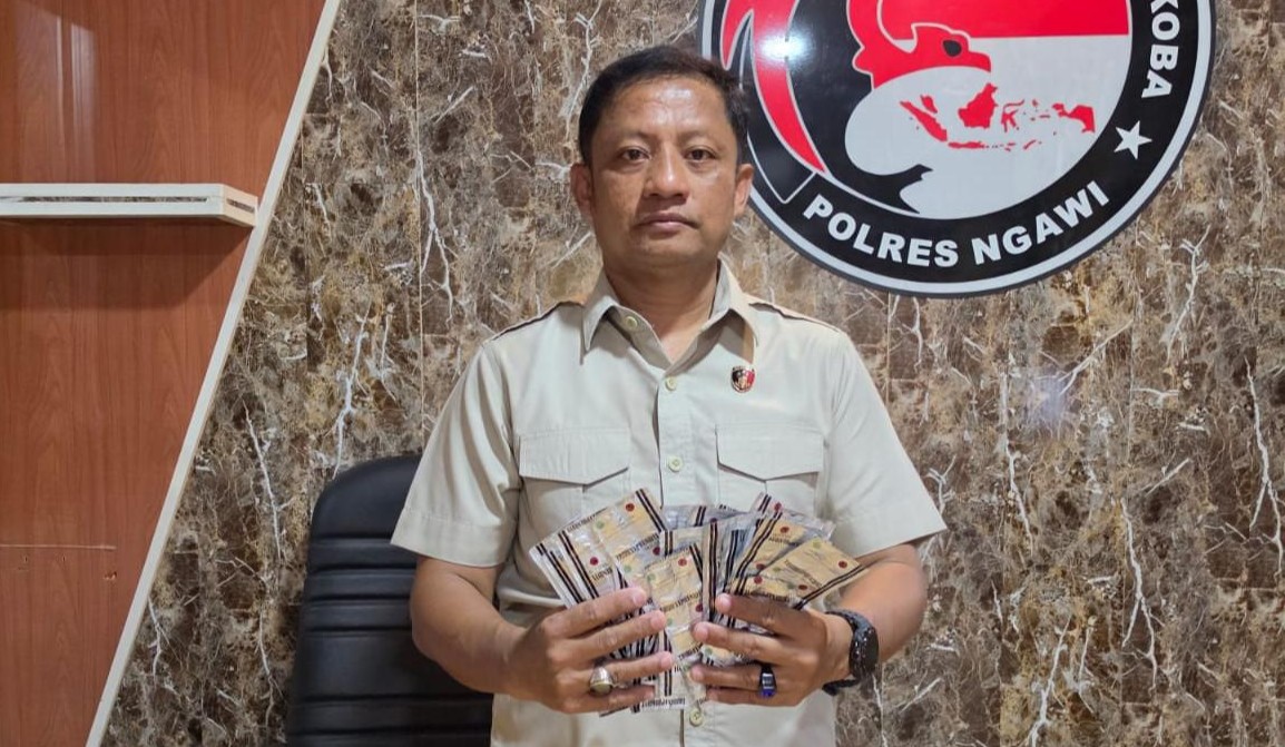 Polres Ngawi Ungkap Peredaran Obat Keras Ilegal, Tersangka dan Ratusan Okerbaya Diamankan