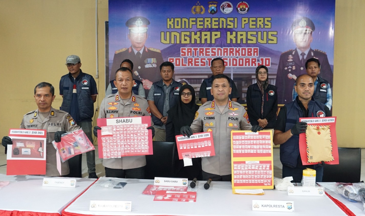 Polresta Sidoarjo Ungkap 19 Kasus Narkoba Selamatkan 4000 Jiwa dari Bahaya Narkotika