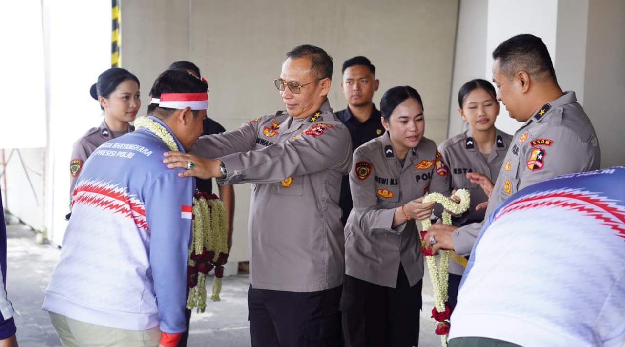 As SDM Kapolri Sambut Kepulangan Kontingen Taekwondo Garbha Presisi Peraih Juara Umum WATA Championship 2026
