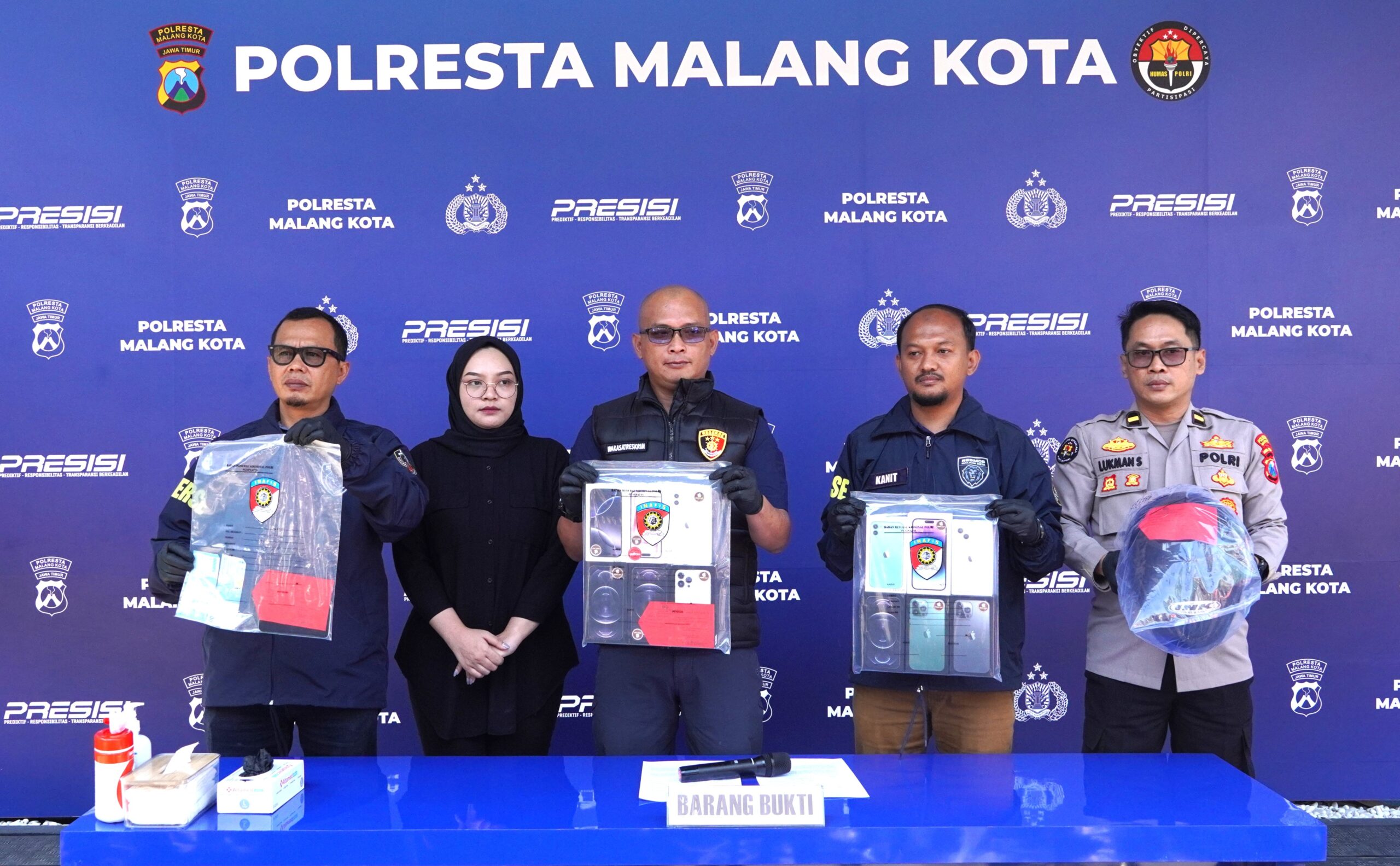 Polresta Malang Kota Ringkus Residivis Spesialis Bobol Konter HP dan Aksi Pencuriannya Viral di Medsos
