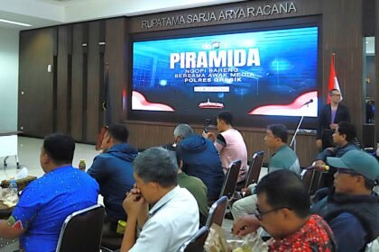 Polres Gresik Gelar Piramida, Perkuat Sinergi Melalui Ngopi Bareng Media