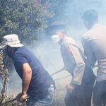 Karhutla Bromo: Api Mengarah ke Ngadisari, Polres Probolinggo Gerak Cepat Padamkan Api di Blok Seruni