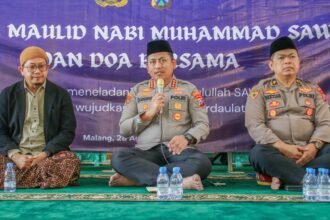 Peringati Maulid Nabi 1448 H, Polresta Malang Kota Ajak Driver Ojol Doa Bersama Kenang Setahun Kepergian Affan Kurniawan