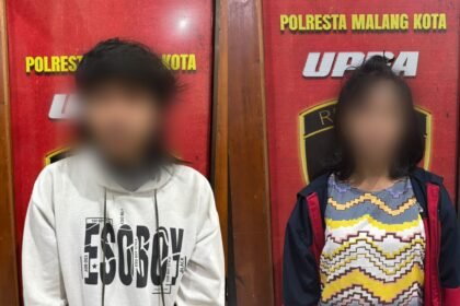 Satreskrim Polesta Malang Kota mengamankan dua tersangka, yakni SM (21) yang merupakan orang tua kandung korban dan MA (26). Keduanya ditangkap di rumah orang tua MA yang berada diwilayah Poncokusumo