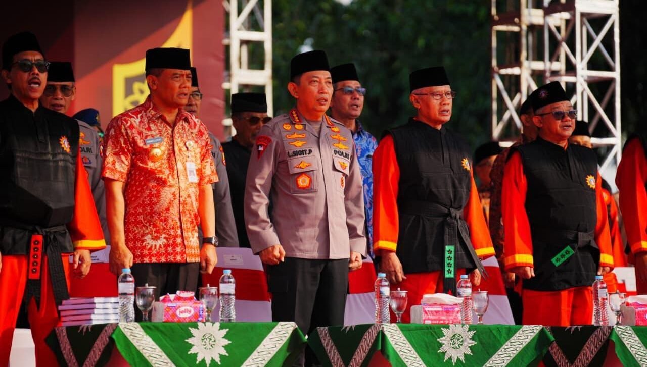 Lapangan Pancasila Simpang Lima, Kota Semarang, menjadi saksi digelarnya Apel Pembukaan Muktamar XVI Tapak Suci Putera Muhammadiyah pada Sabtu, 8 Agustus 2026