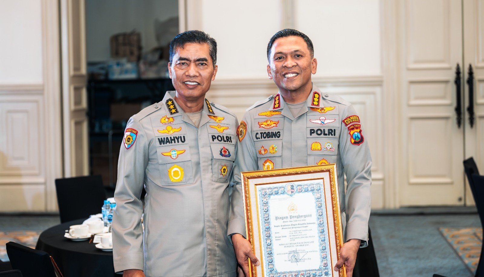 Pada Kategori Polisi Inovatif, Bapak Kapolresta Sidoarjo masuk tiga besar terpilih untuk mendapatkan penghargaan