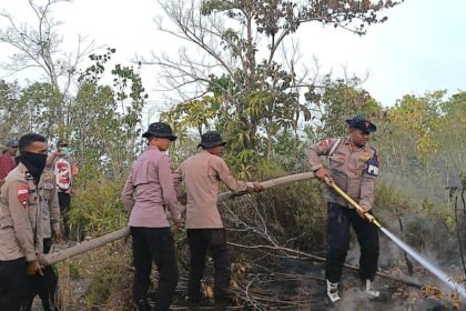 Penanganan Karhutla Hari Keenam, Brimob Kembali Turun Di Biak