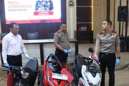Polres Pacitan Amankan Tersangka Pencuri Emas Senilai Rp.350 Juta Milik Lansia