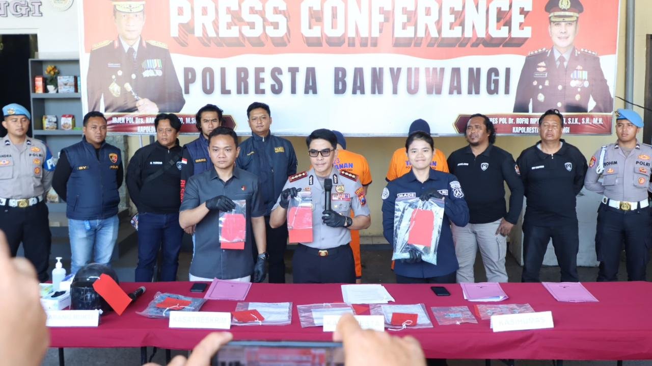 Polresta Banyuwangi Ungkap Pencurian Dengan Pecah Kaca Mobil, Dua Tersangka Pernah Beraksi di Malaysia