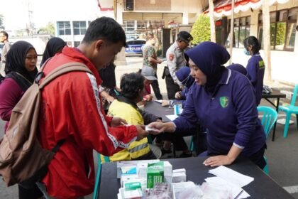 Polresta Malang Kota Gelar Bakkes Ajak Warga Makan Bersama dan Periksa Kesehatan Gratis