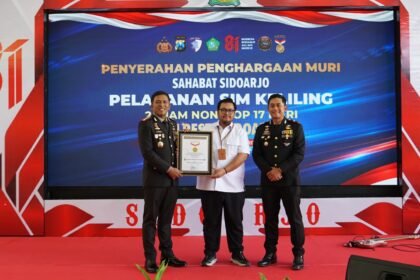 Polresta Sidoarjo Cetak Prestasi Nasional, Layanan SIM Keliling 24 Jam Nonstop Sabet Rekor MURI