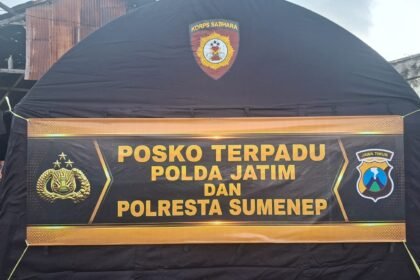 Polresta Sumenep Buka Posko Darurat, Respon Cepat Penanganan Korban Kebakaran KM Mutiara Sentosa 2