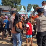 Polri Gelar Senam Trauma Healing untuk Bangkitkan Semangat Pengungsi Pascagempa