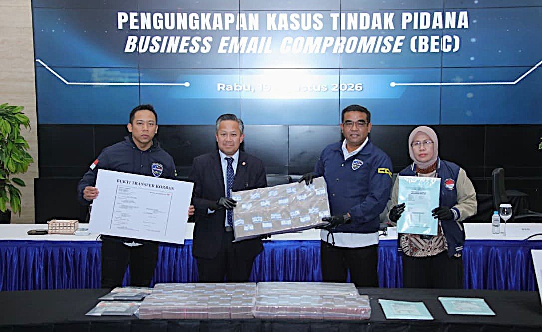 Polri Ungkap Kasus Business Email Compromise, Kerugian Korban Capai USD 350 Ribu