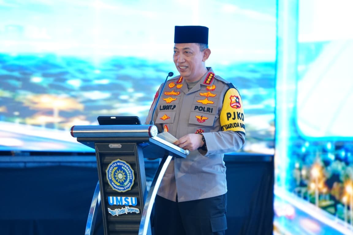 Kapolri Ajak Mahasiswa UMSU Kuasai Teknologi untuk Indonesia Emas 2045