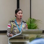 Kompol Riza Sativa, membawakan materi bertajuk “Trafficking Case Study Involving a ‘Mail Ordered Bride’”