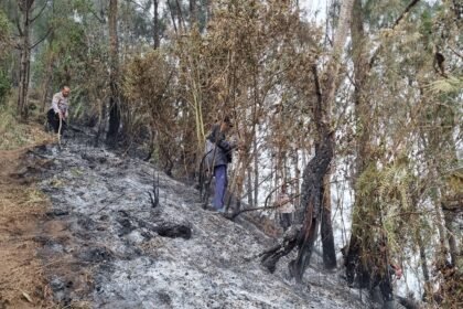 Polres Blitar dan Tim Gabungan Dirikan Posko Darurat Tangani Karhutla Gunung Butak