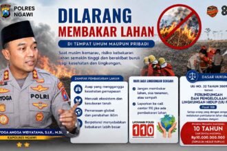 Polres Ngawi Ingatkan Konsekuensi Hukum Bagi Pembakar Lahan